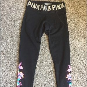 PINK Victoria Secret Yoga Pant Tropical Bling